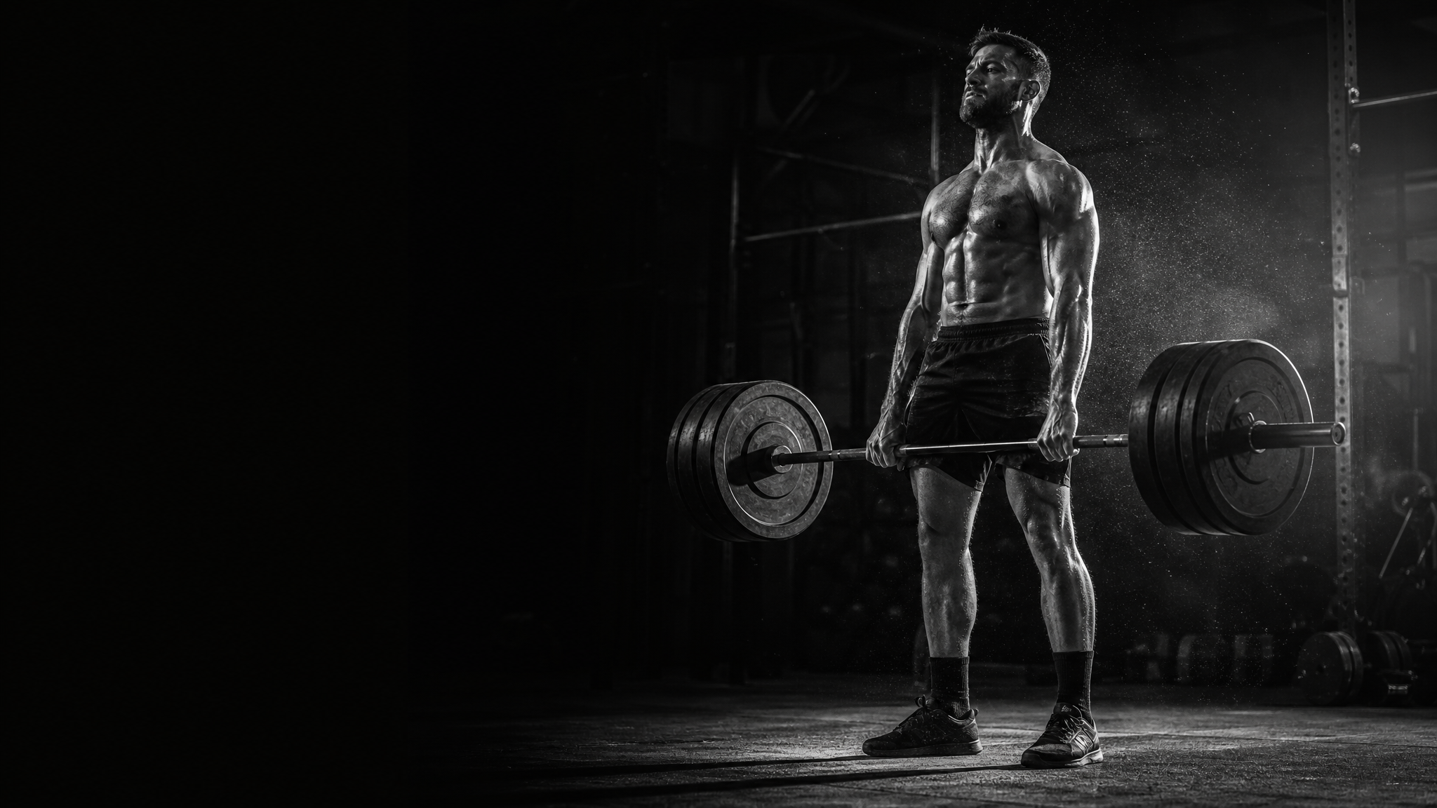 ANVIL — Deadlift heróico em preto e branco